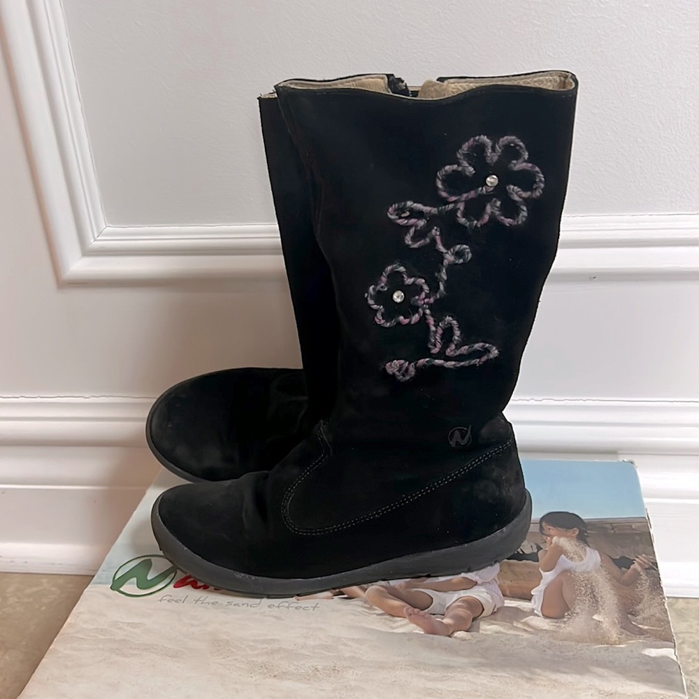 Naturino black suede boot size size 31 size 1